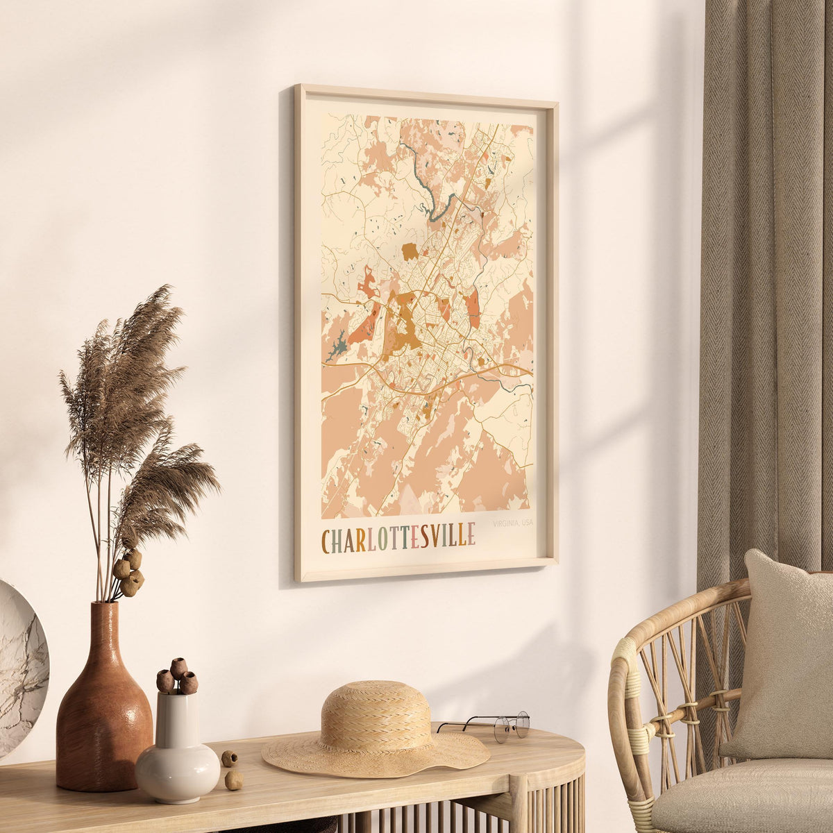 charlottesville, virginia map poster - image 2