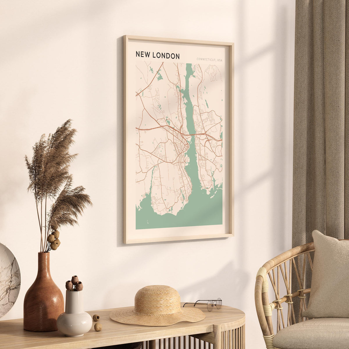 new london, connecticut map poster - image 2