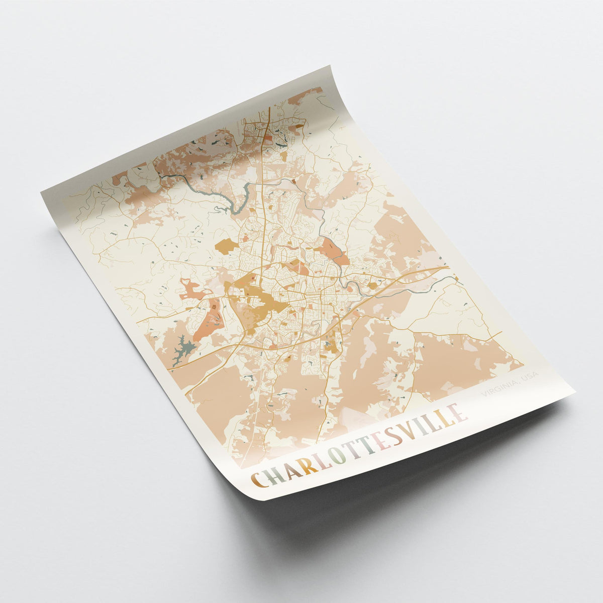 charlottesville, virginia map poster - image 4