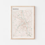 nashua, new hampshire map poster - image 1