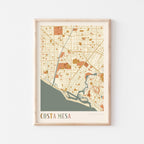 costa mesa, california map poster - image 1