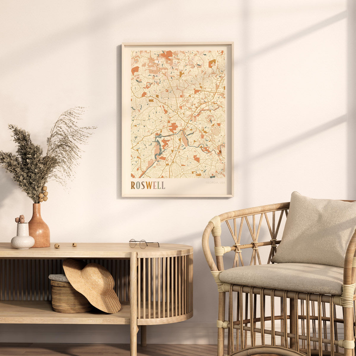 roswell, georgia map poster - image 3