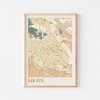 san jose, california map poster - image 1