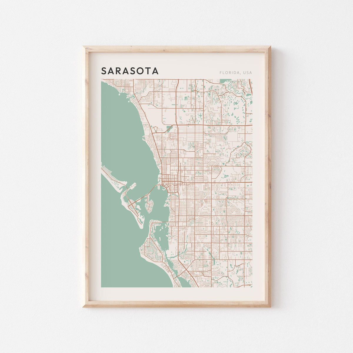 sarasota, florida map poster - image 1
