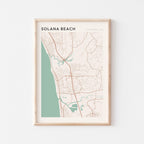 solana beach, california map poster - image 1