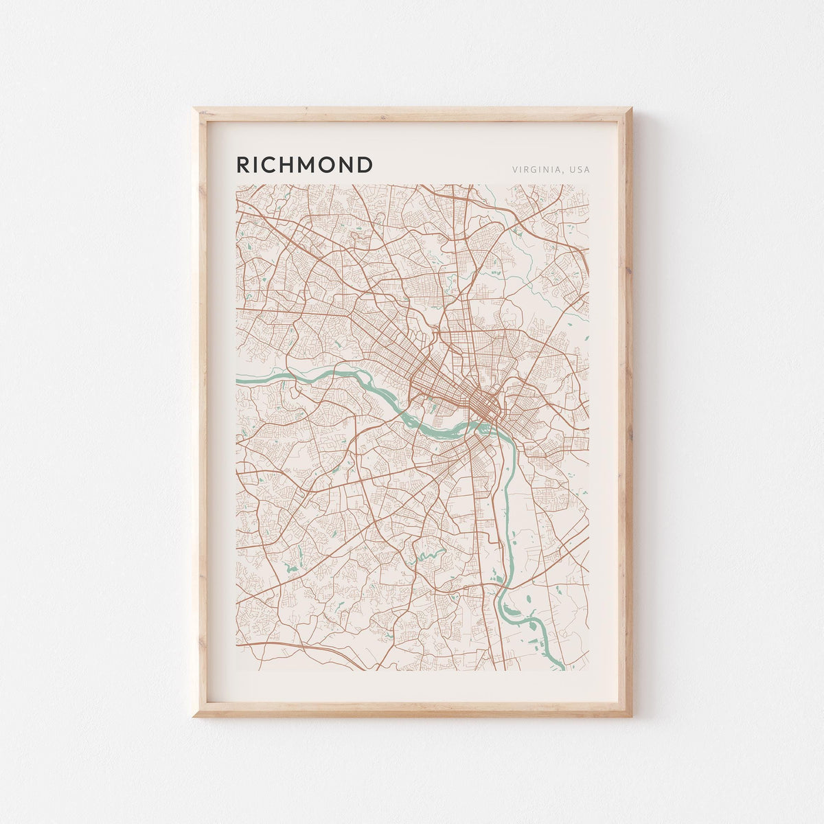 richmond, virginia map poster - image 1