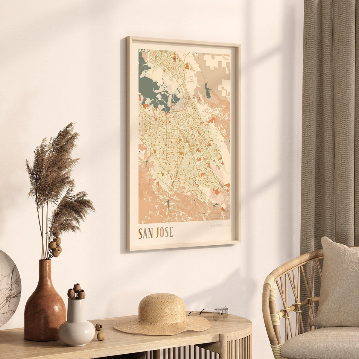 san jose, california map poster - image 2