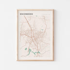 escondido, california map poster - image 1