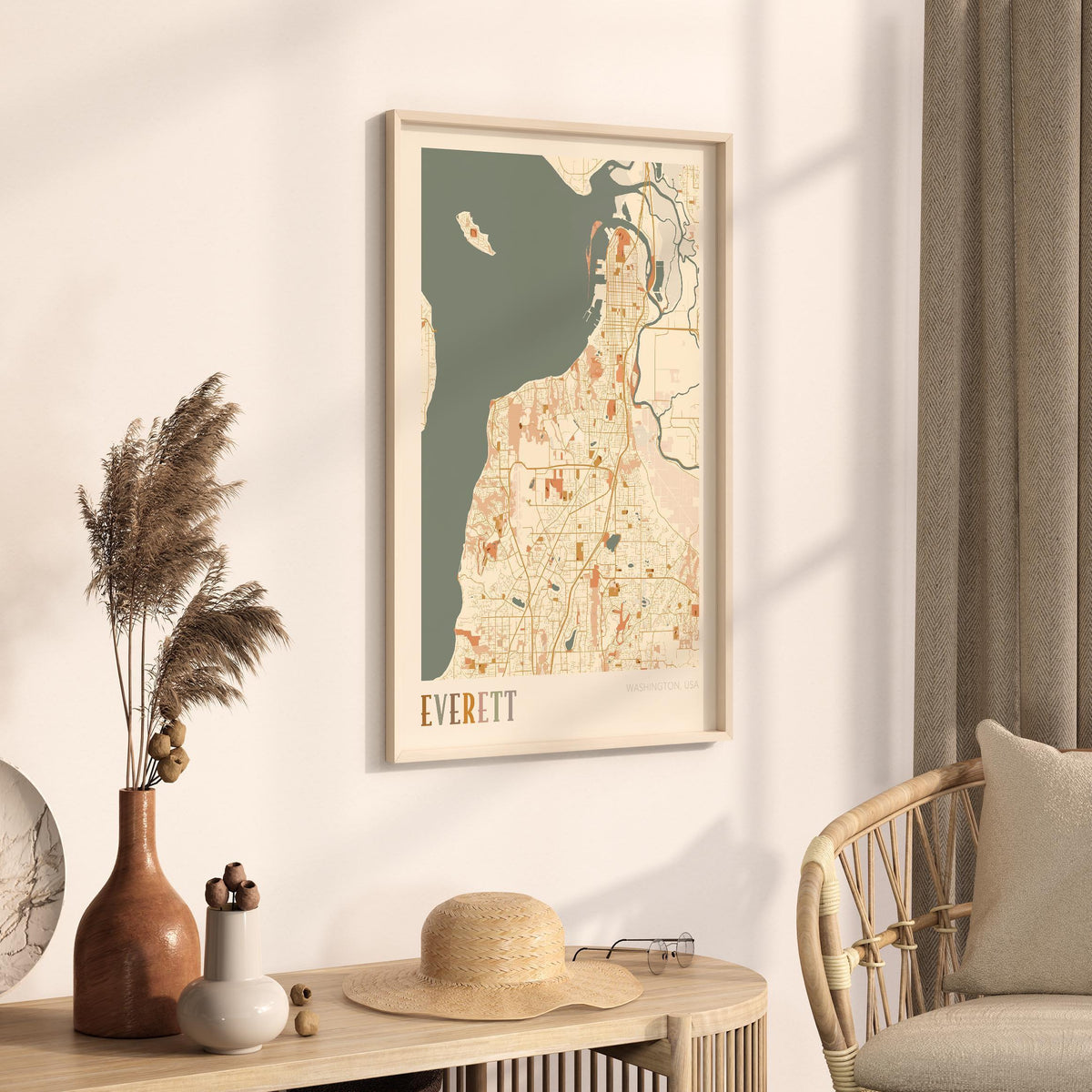 everett, washington map poster - image 2