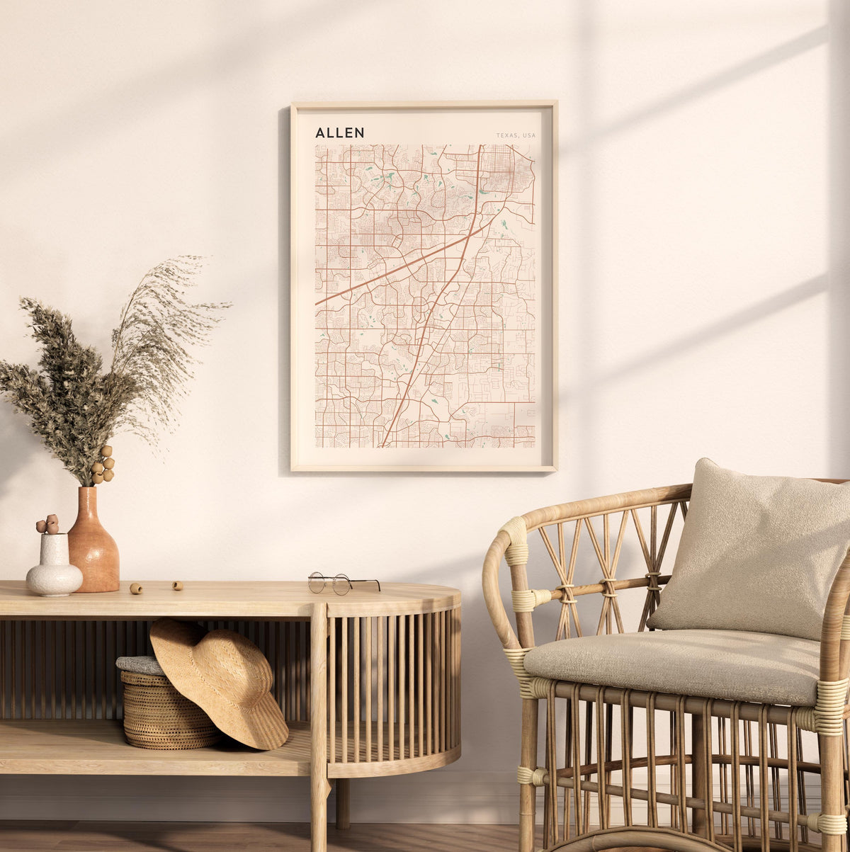 allen, texas map poster - image 3