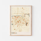 topeka, kansas map poster - image 1