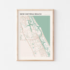 new smyrna beach, florida map poster - image 1
