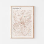 birmingham, alabama map poster - image 1