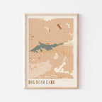 big bear lake, california map poster - image 1