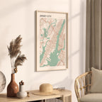 jersey city, new jersey map poster - image 2