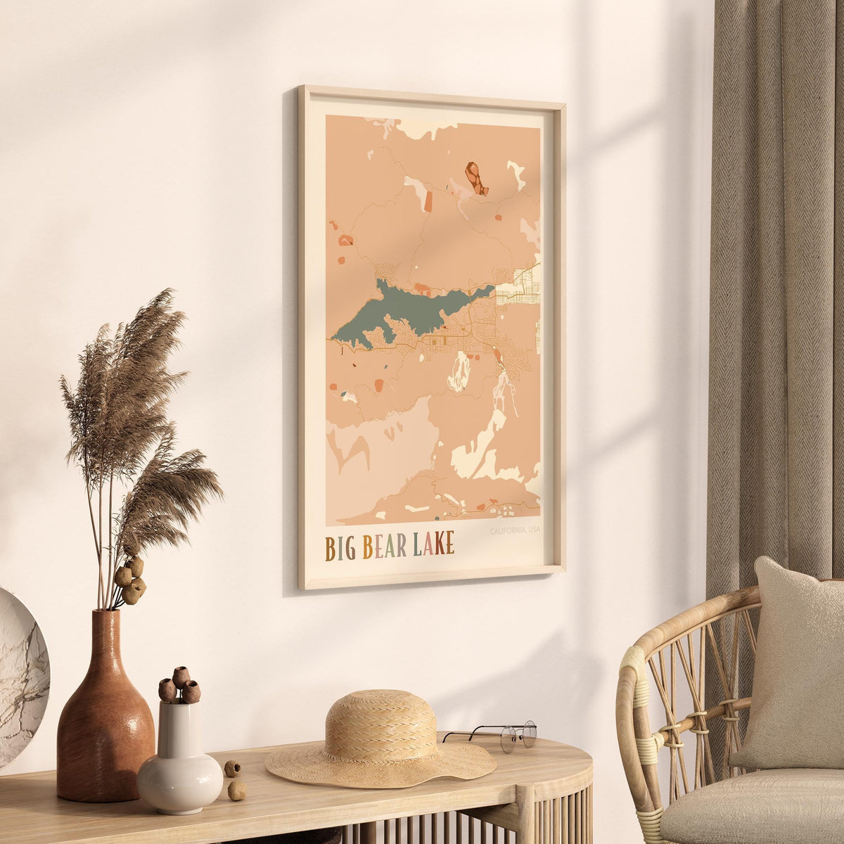 big bear lake, california map poster - image 2
