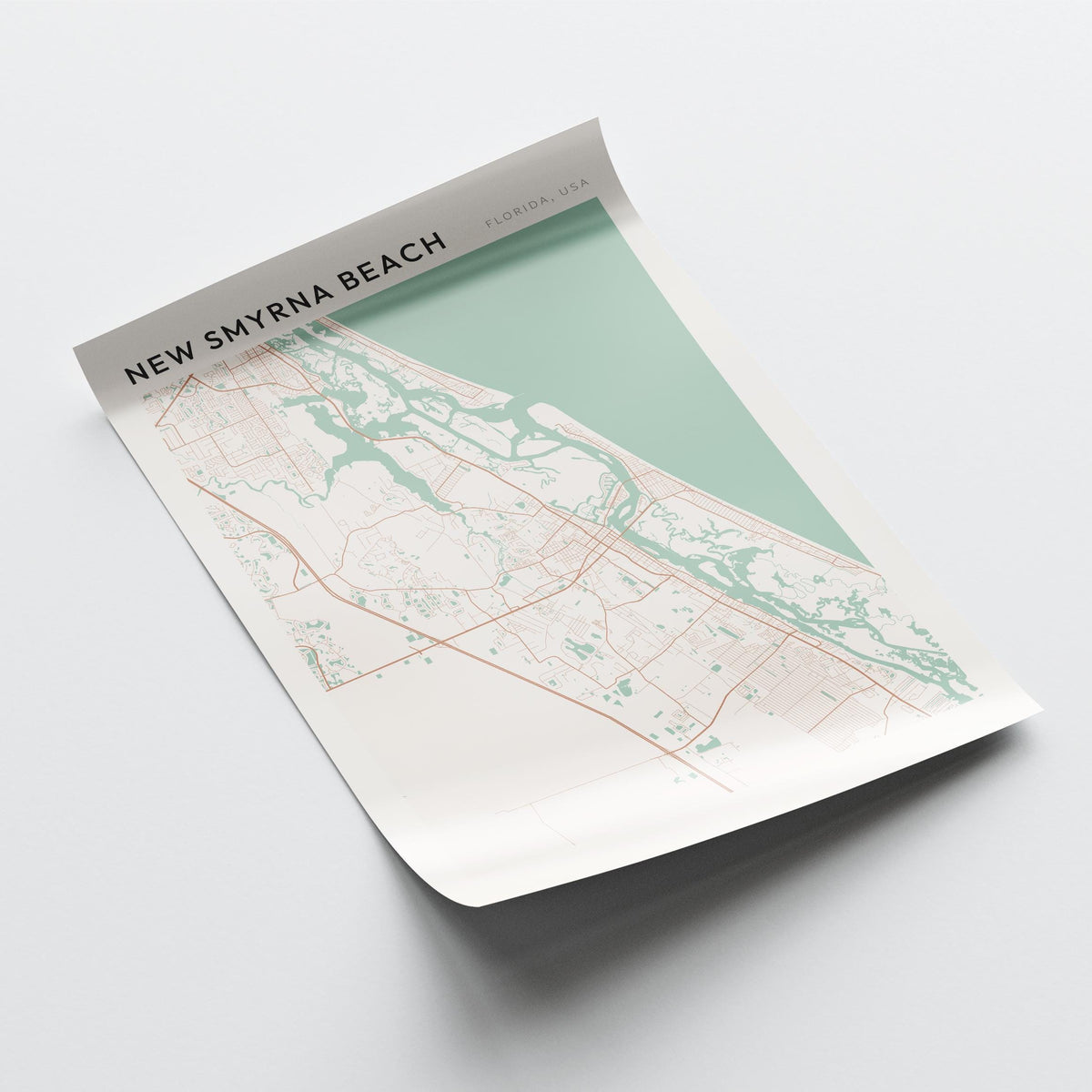 new smyrna beach, florida map poster - image 4