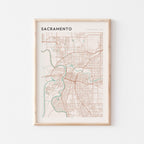 sacramento, california map poster - image 1