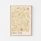 garden grove, california map poster - image 1