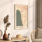 half moon bay, california map poster - image 2