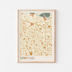 sunnyvale, california map poster - image 1
