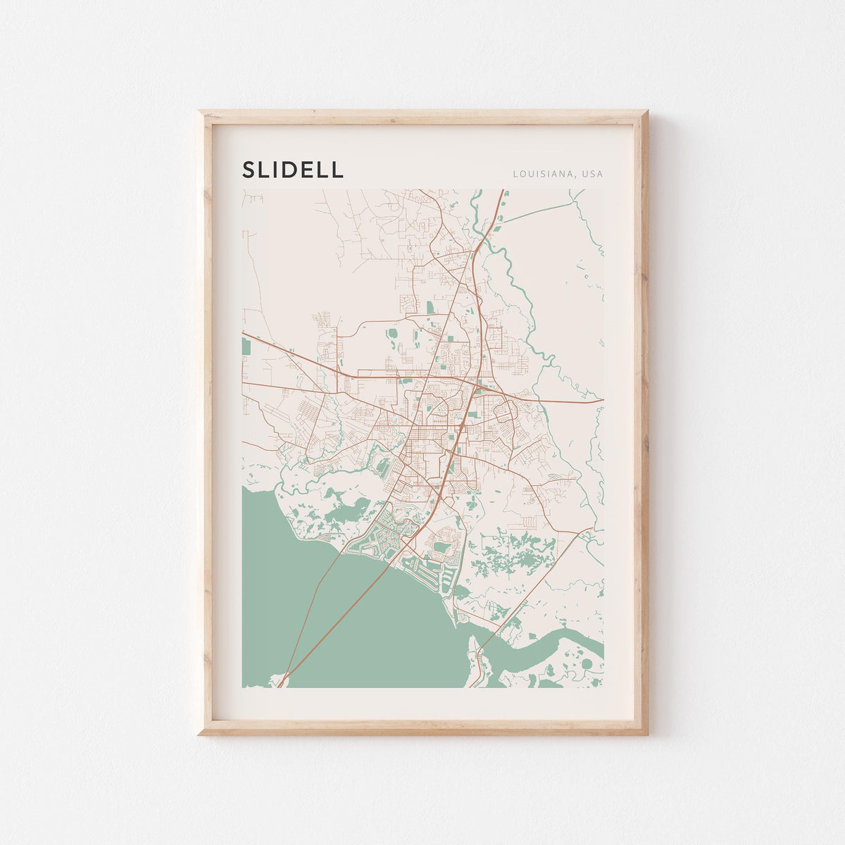 slidell, louisiana map poster - image 1