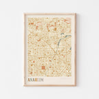 anaheim, california map poster - image 1