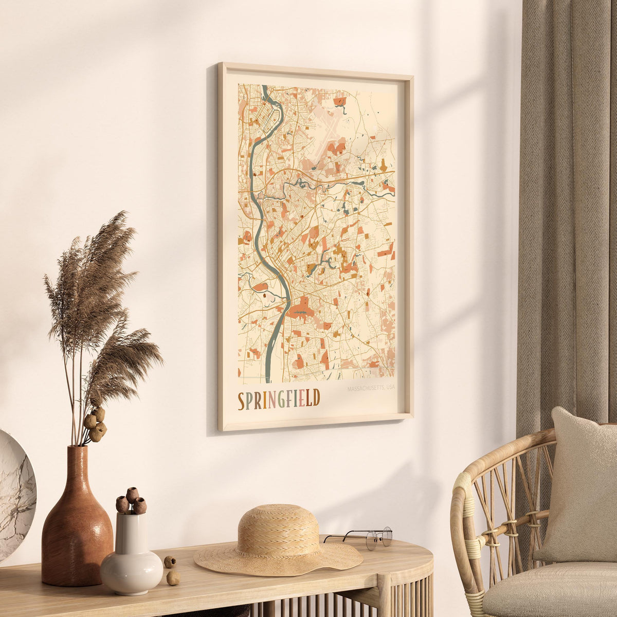 springfield, massachusetts map poster - image 2