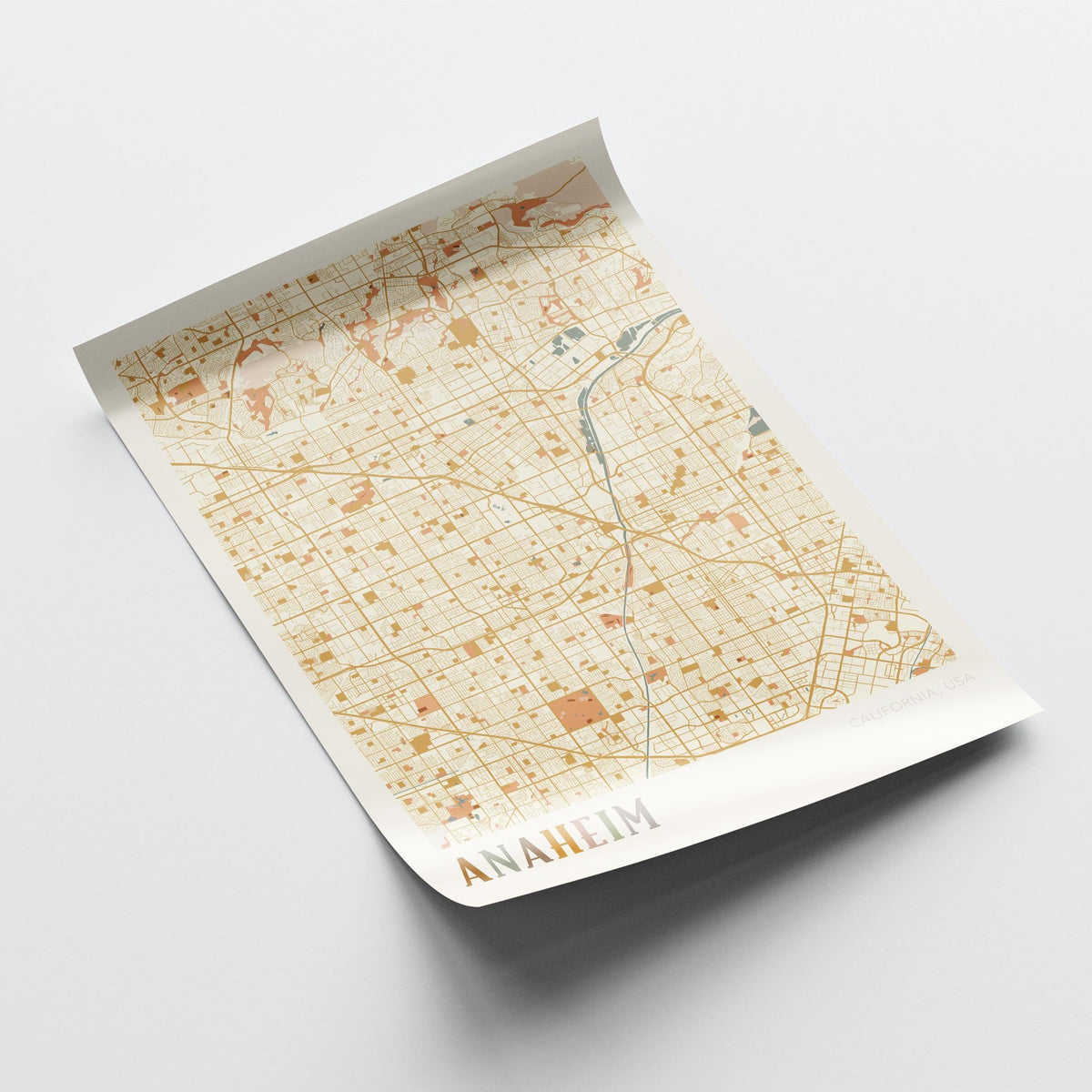 anaheim, california map poster - image 4