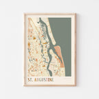 st. augustine, florida map poster - image 1