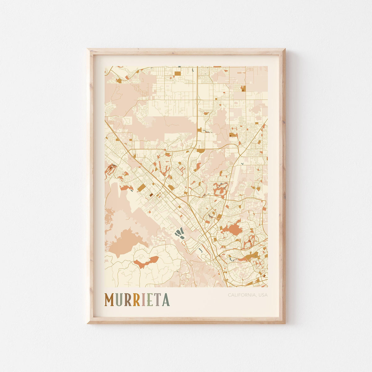 murrieta, california map poster - image 1