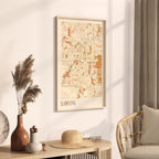 lansing, michigan map poster - image 2