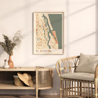 st. augustine, florida map poster - image 3