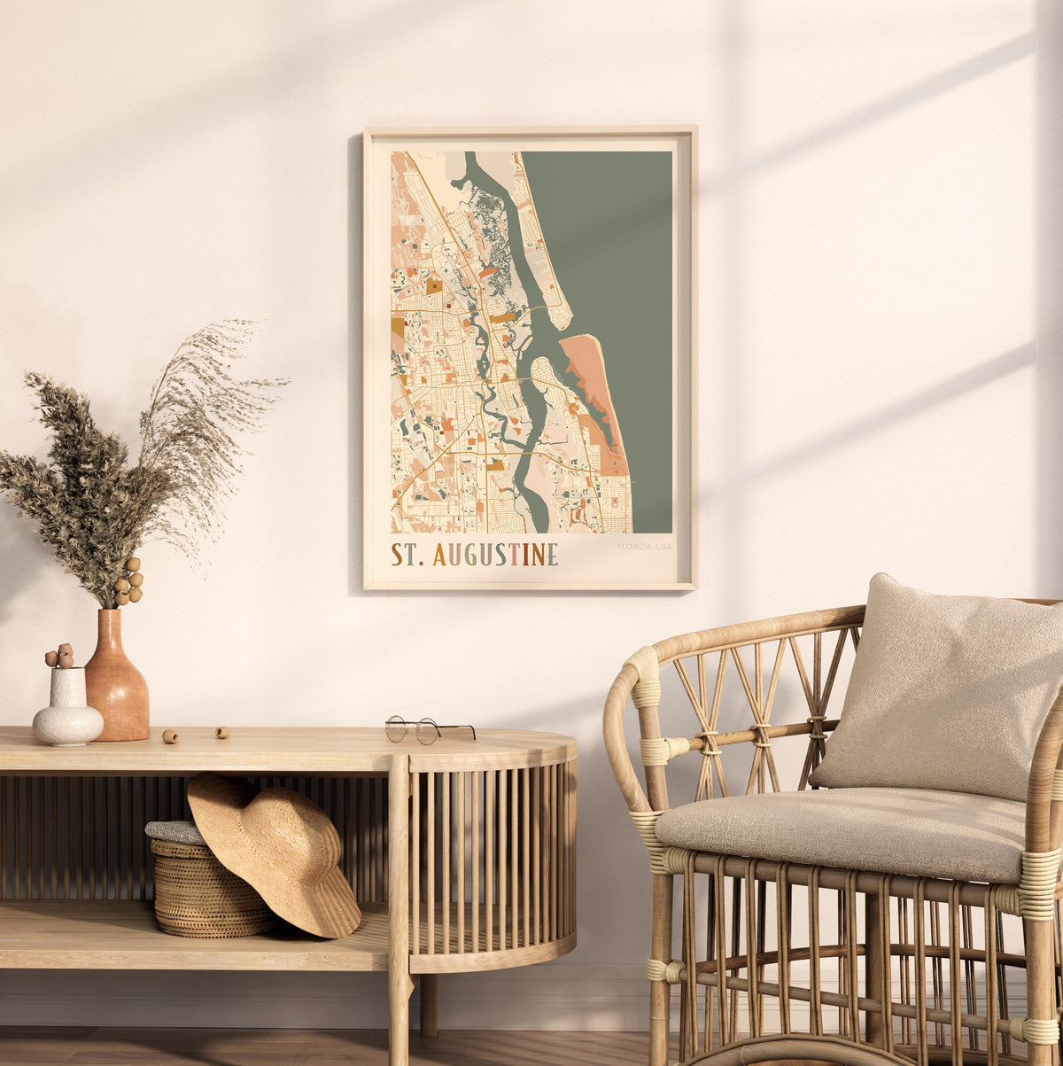st. augustine, florida map poster - image 3