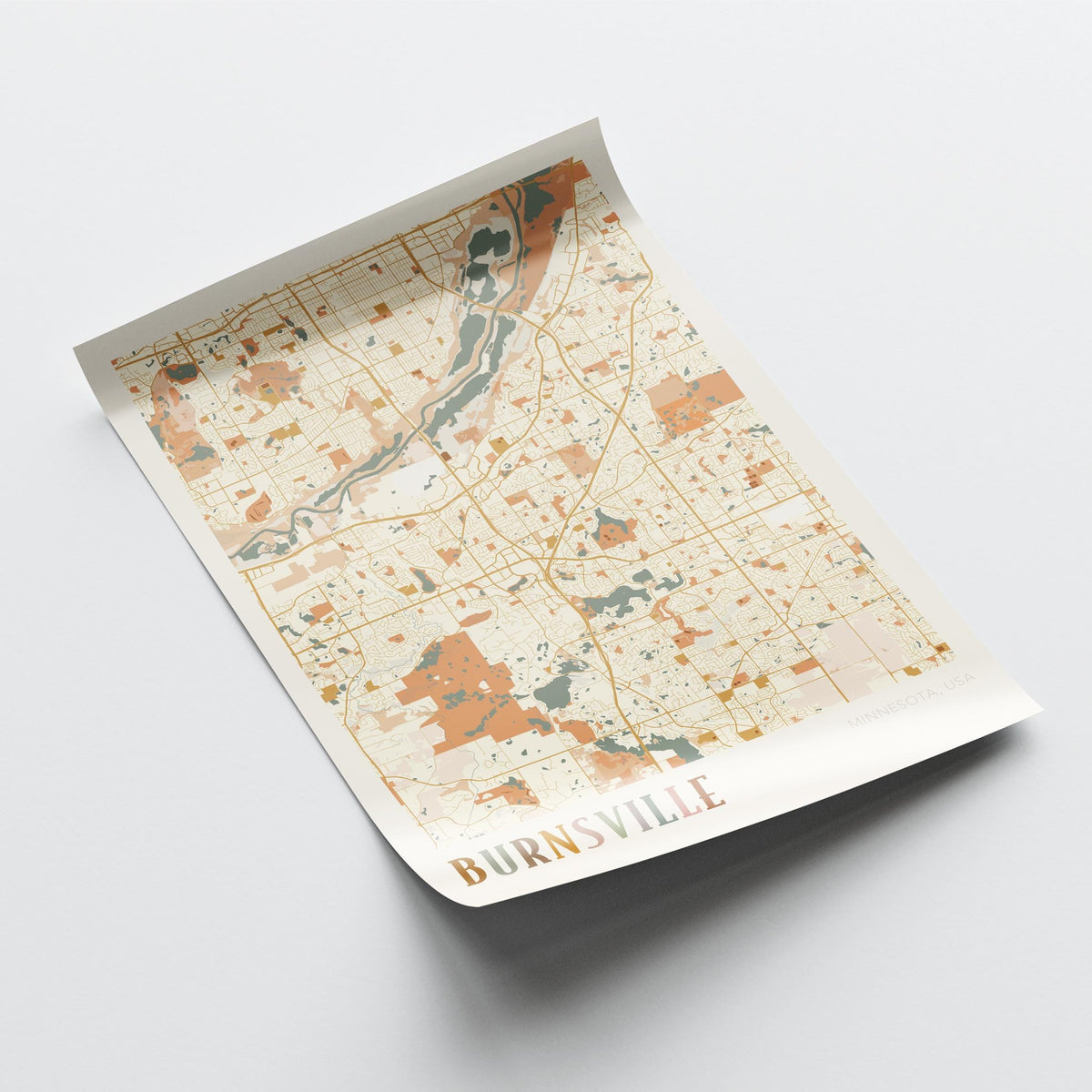 burnsville, minnesota map poster - image 4