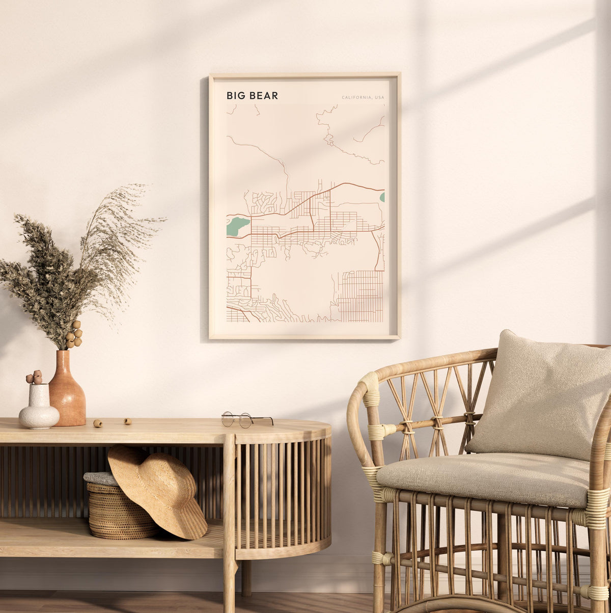 big bear, california map poster - image 3