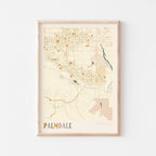 palmdale, california map poster - image 1