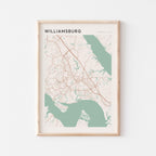 williamsburg, virginia map poster - image 1