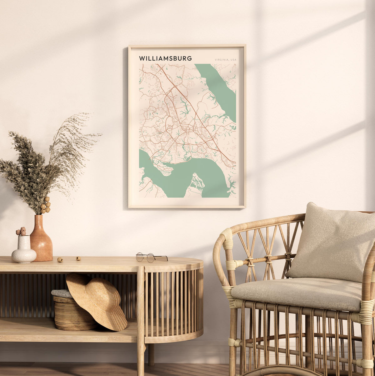 williamsburg, virginia map poster - image 3