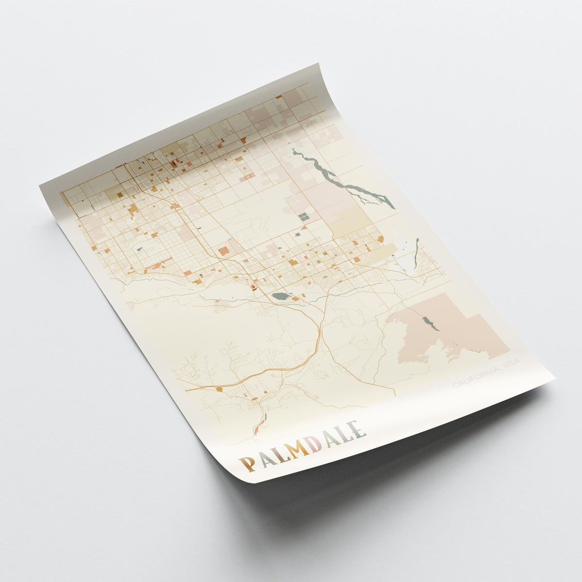 palmdale, california map poster - image 4