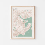 salem, massachusetts map poster - image 1