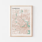 cambridge, massachusetts map poster - image 1