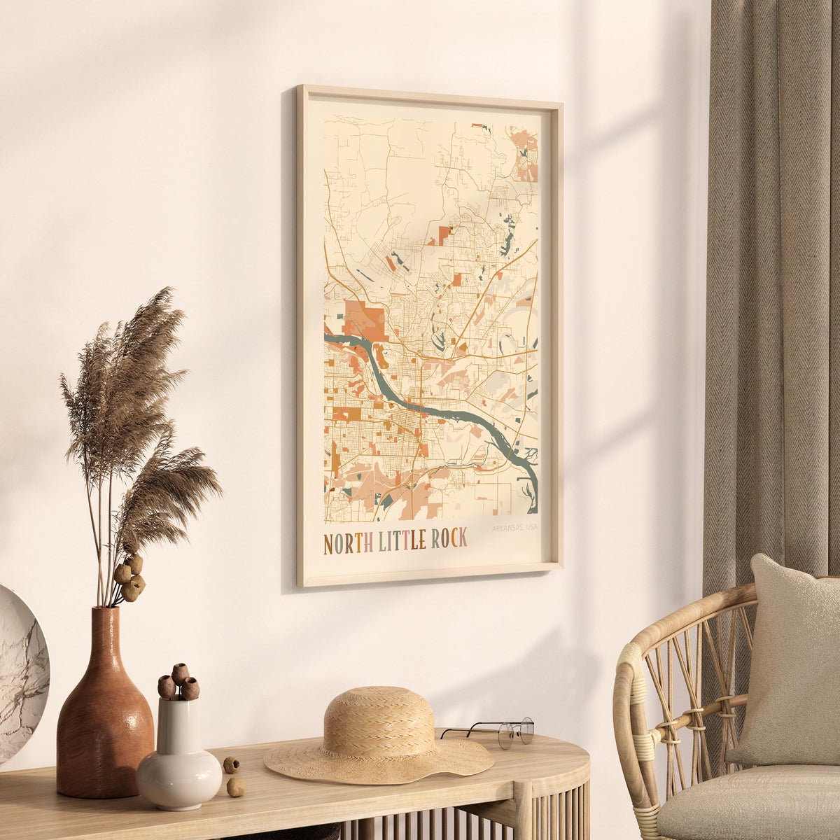 north little rock, arkansas map poster - image 2