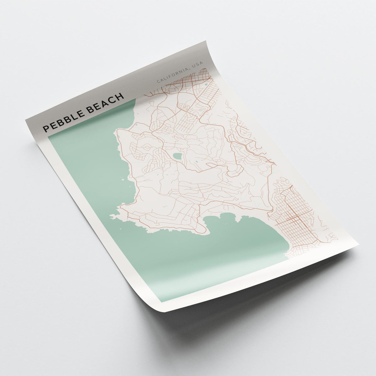 pebble beach, california map poster - image 4