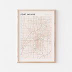 fort wayne, indiana map poster - image 1