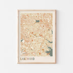 lakewood, new jersey map poster - image 1
