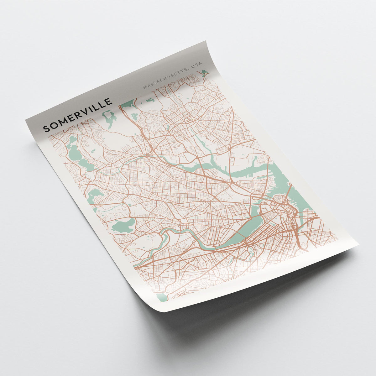 somerville, massachusetts map poster - image 4
