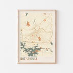 hot springs, arkansas map poster - image 1