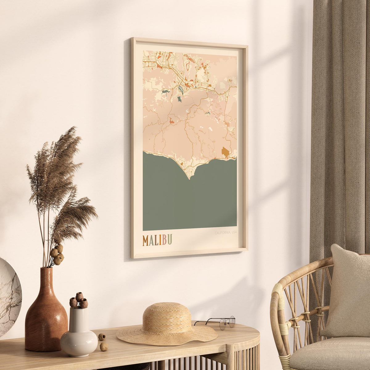 malibu, california map poster - image 2