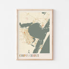 corpus christi, texas map poster - image 1